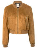 Rosa Suede Bomber Jacket