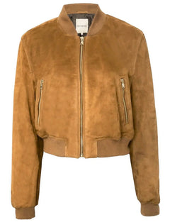 Rosa Suede Bomber Jacket