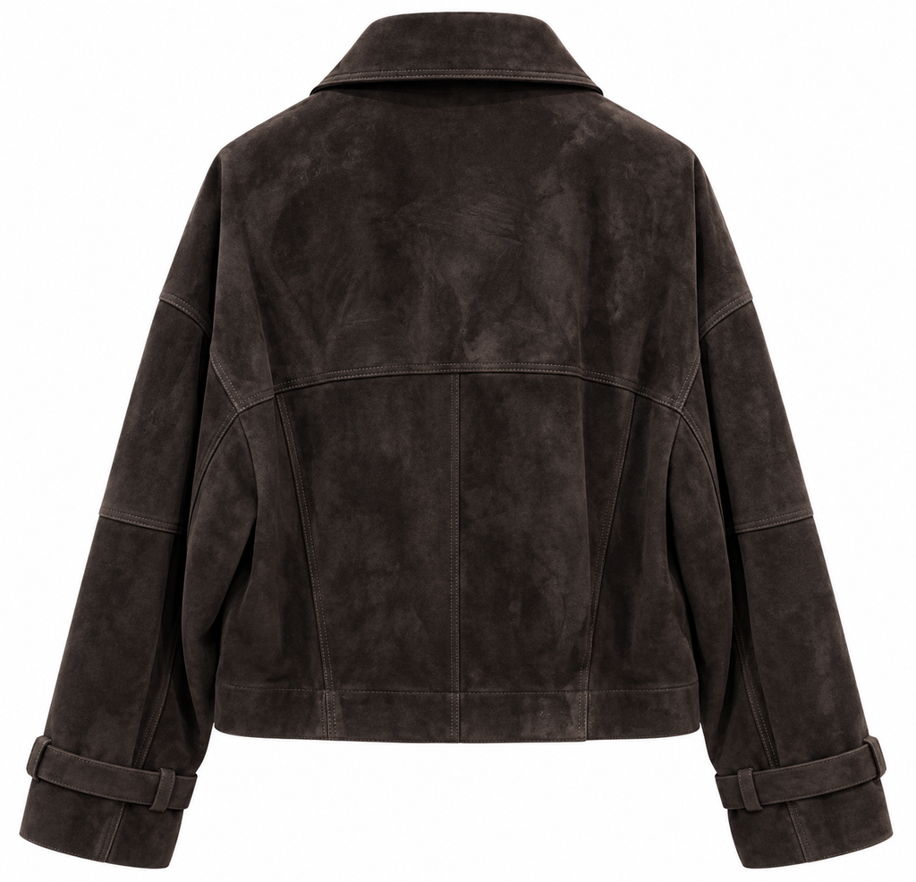 Iris Dark Brown Suede Jacket