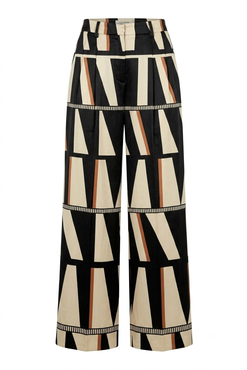 Black Geo Trousers
