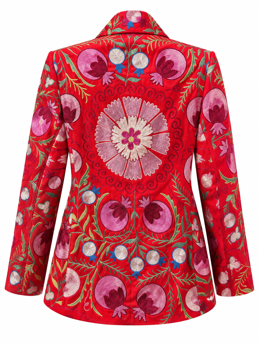 Suzani Red Silk Jacket