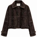 Iris Dark Brown Suede Jacket