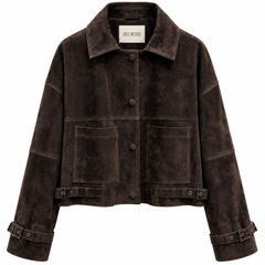 Iris Dark Brown Suede Jacket