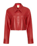 Vanessa Crop Leather Shirt
