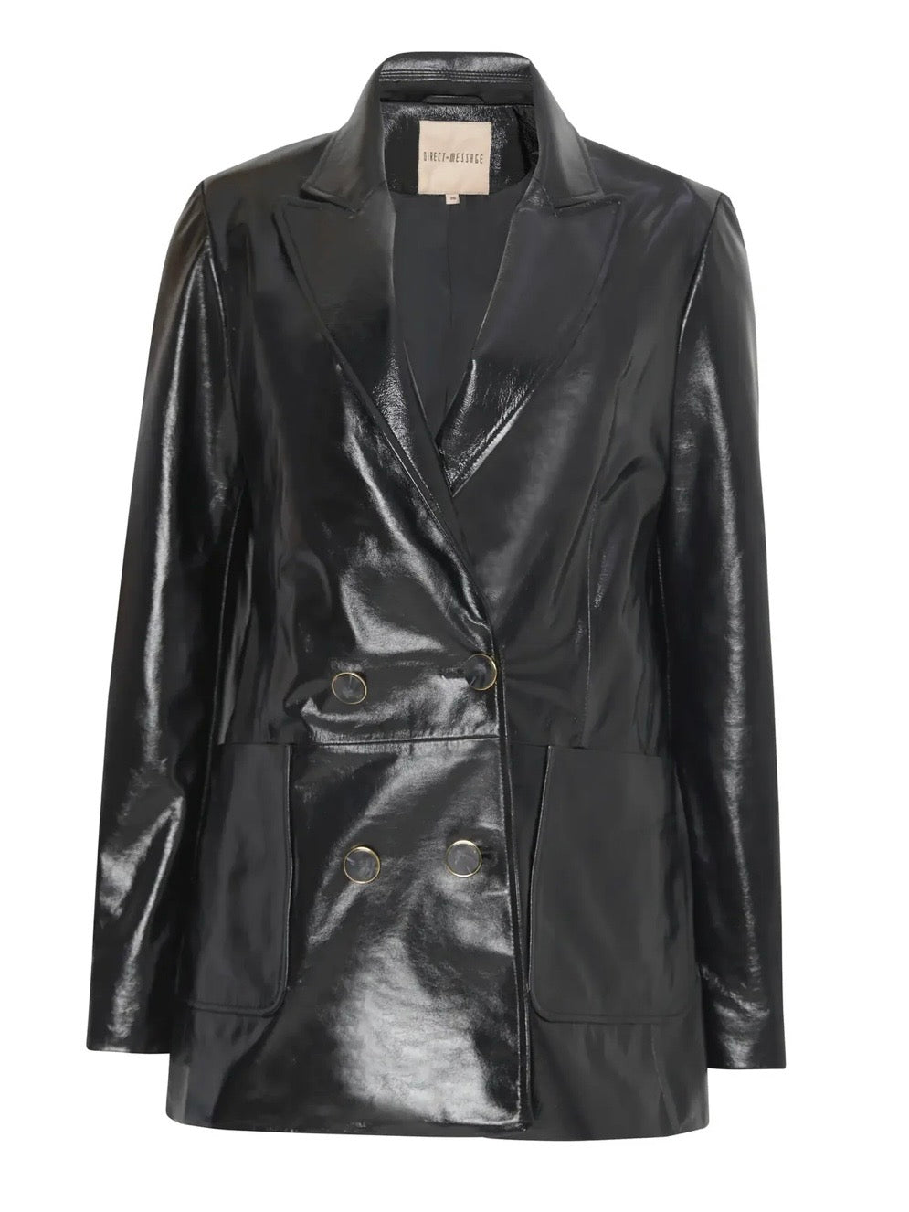 Benetta Double Breasted Leather Jacket