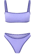 Meghan Hand-Embroidered Towel Bikini in Lilac