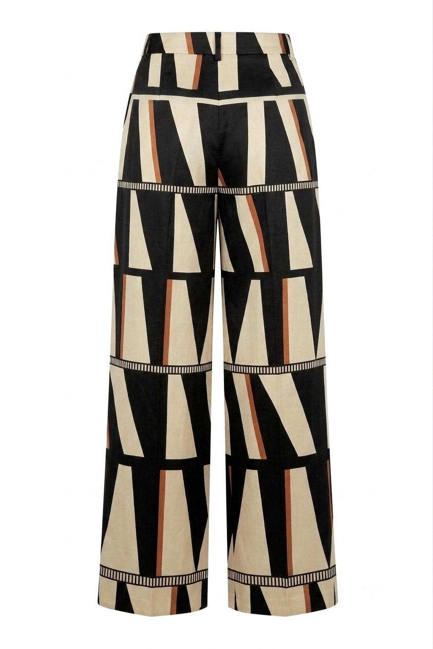 Black Geo Trousers