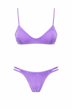 Velora Velvet Bikini in Lilac