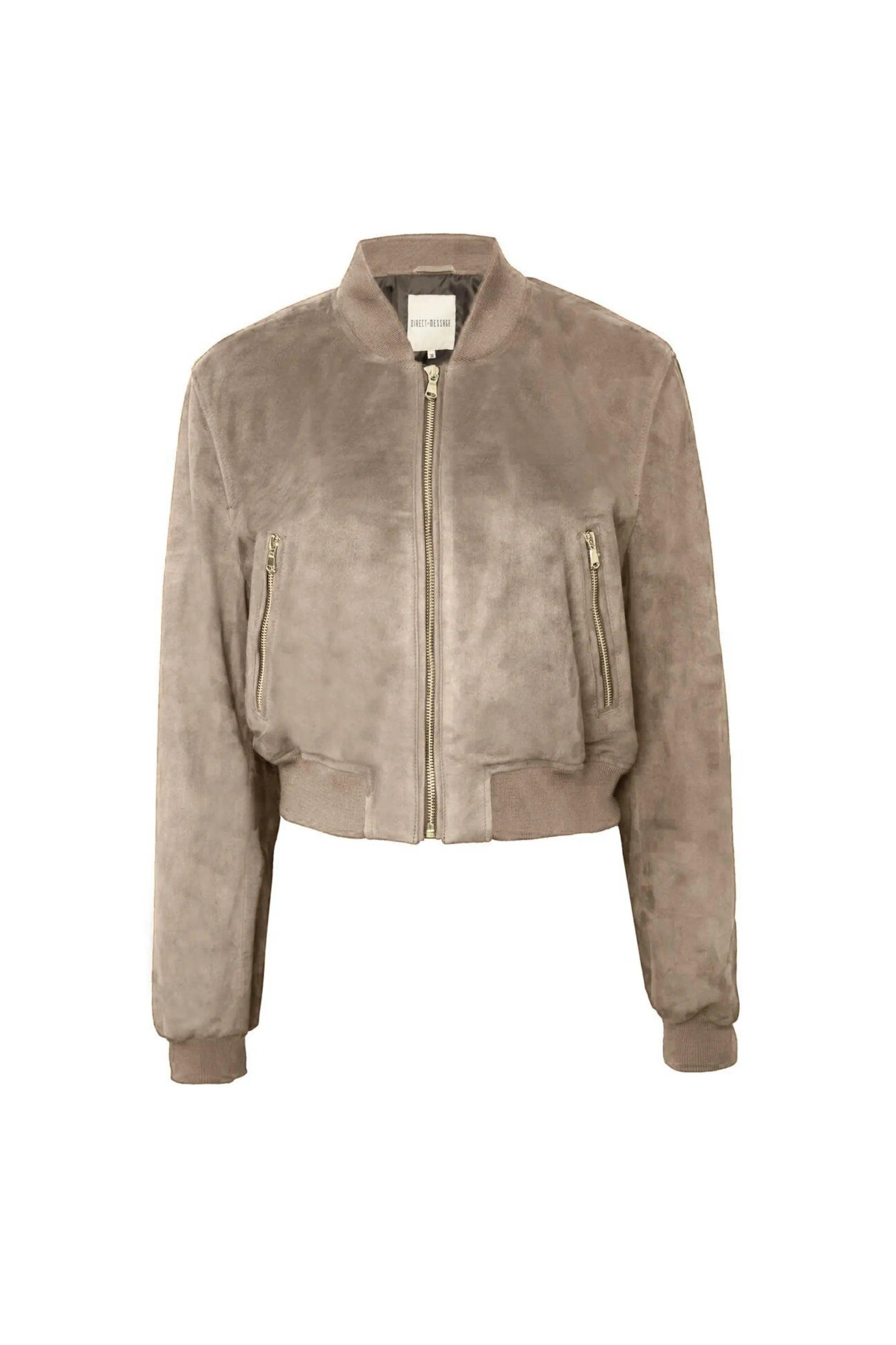 Rosa Suede Bomber Jacket