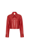 Vanessa Crop Leather Shirt