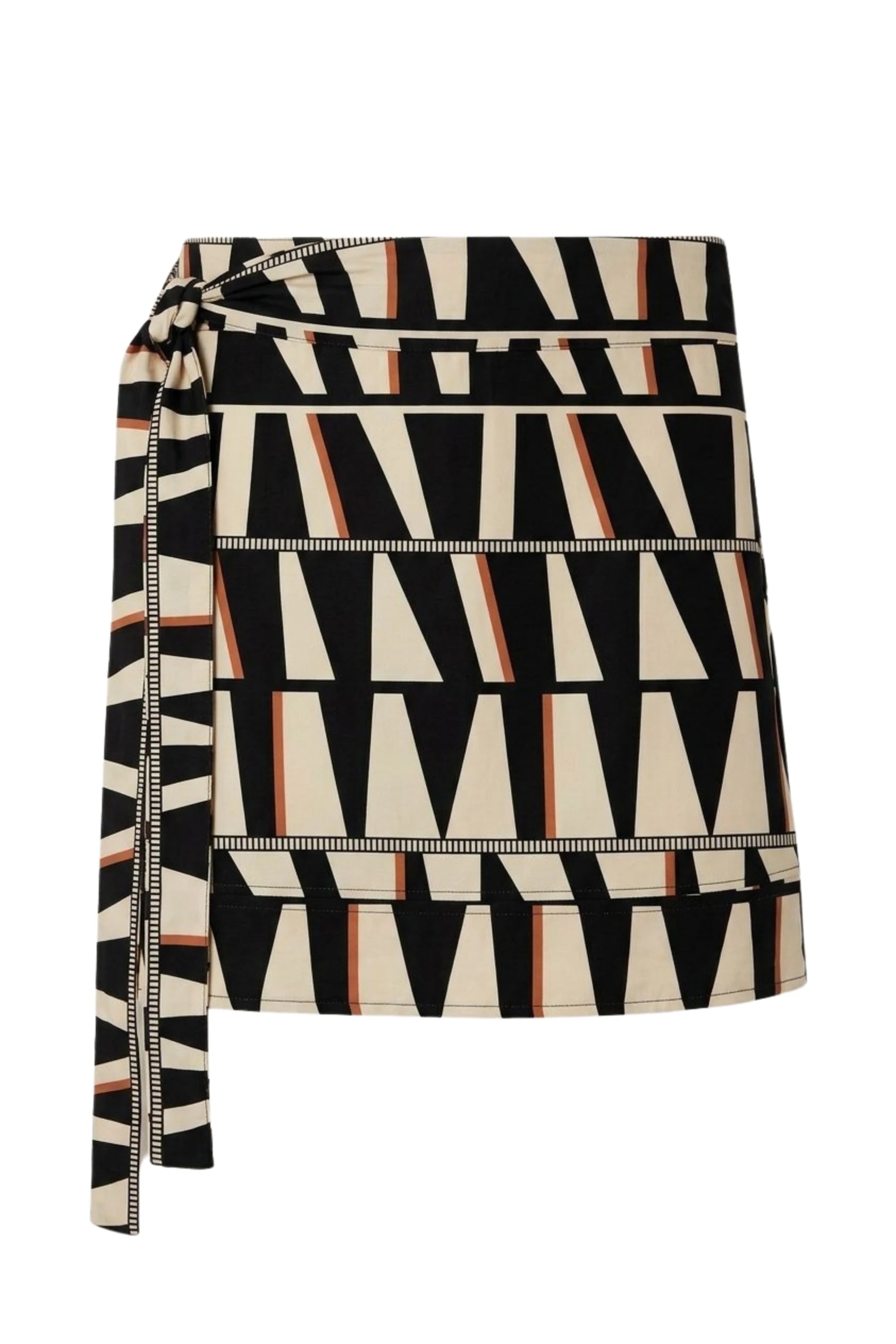Black Geo Mini Skirt