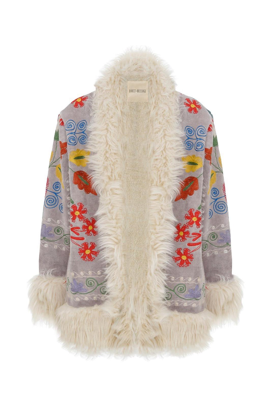 Alessi Floral Faux Fur Jacket