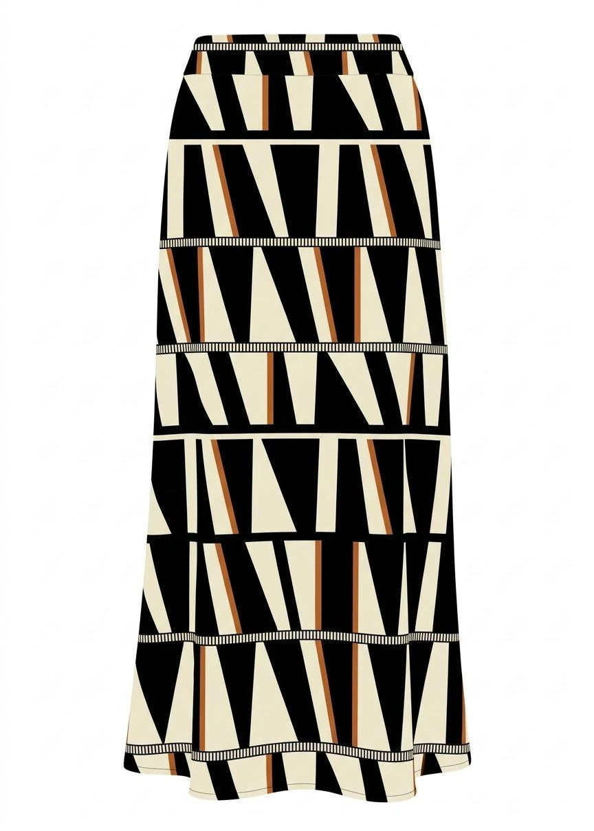 Black Geo Skirt