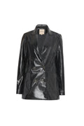 Benetta Double Breasted Leather Jacket